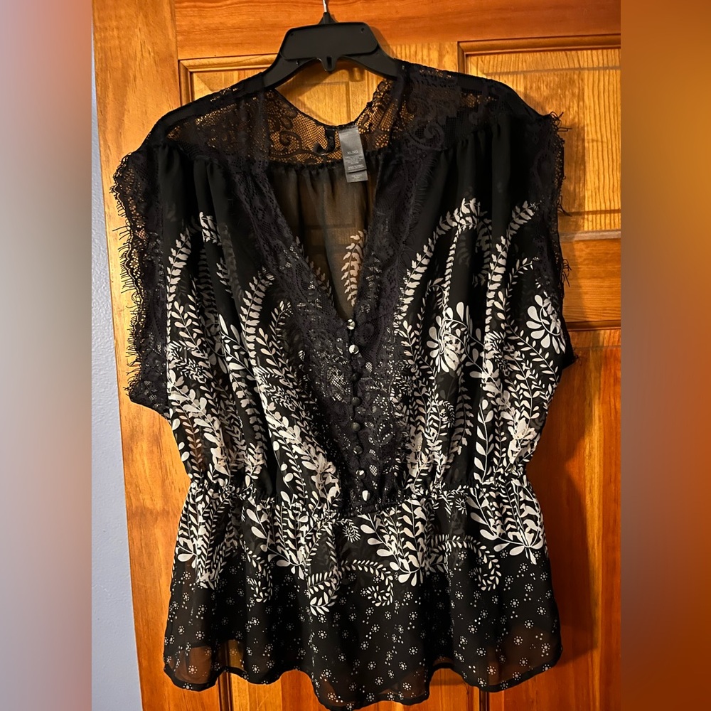 Bisou Bisou Michele Bohbot Semi Sheer Top